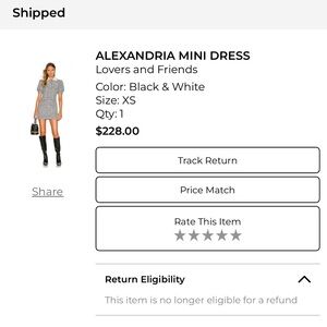 Lovers + Friends Black and White Houndstooth Mini Dress